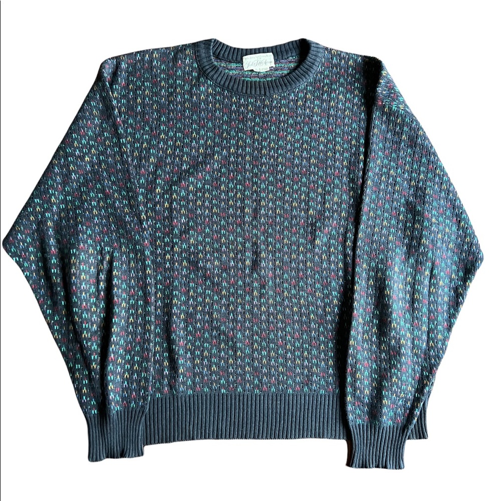 Vintage Tricots St. Raphael Sweater Crewneck Mens Large 80s 90s Knit